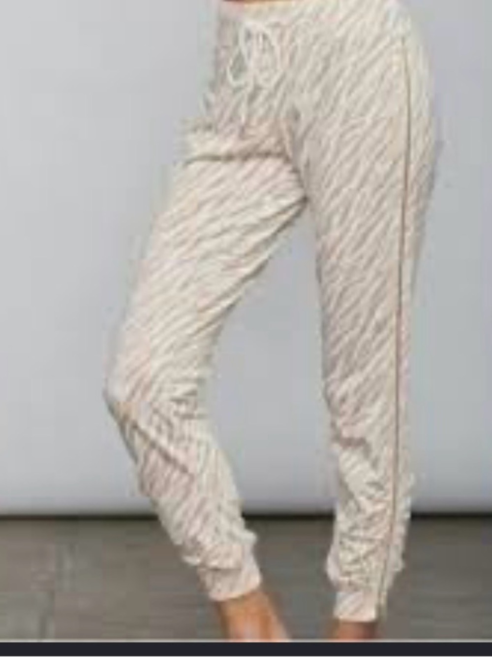 sundays Cream Drawstring Jogger Pants